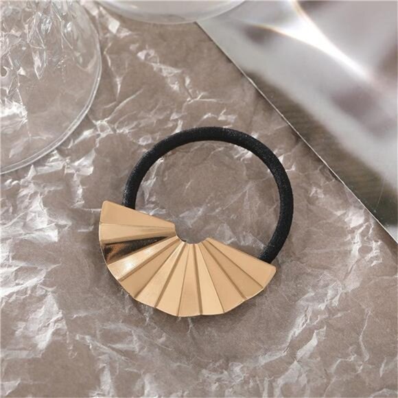 Gold Metal Hair Ties | Strong Elastic | Durable & Stylish - Picture 6 of 6